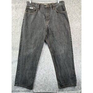 Vintage Rocawear Jeans Men 38x31 Black Baggy Y2K Streetwear Wide Leg Skater Goth